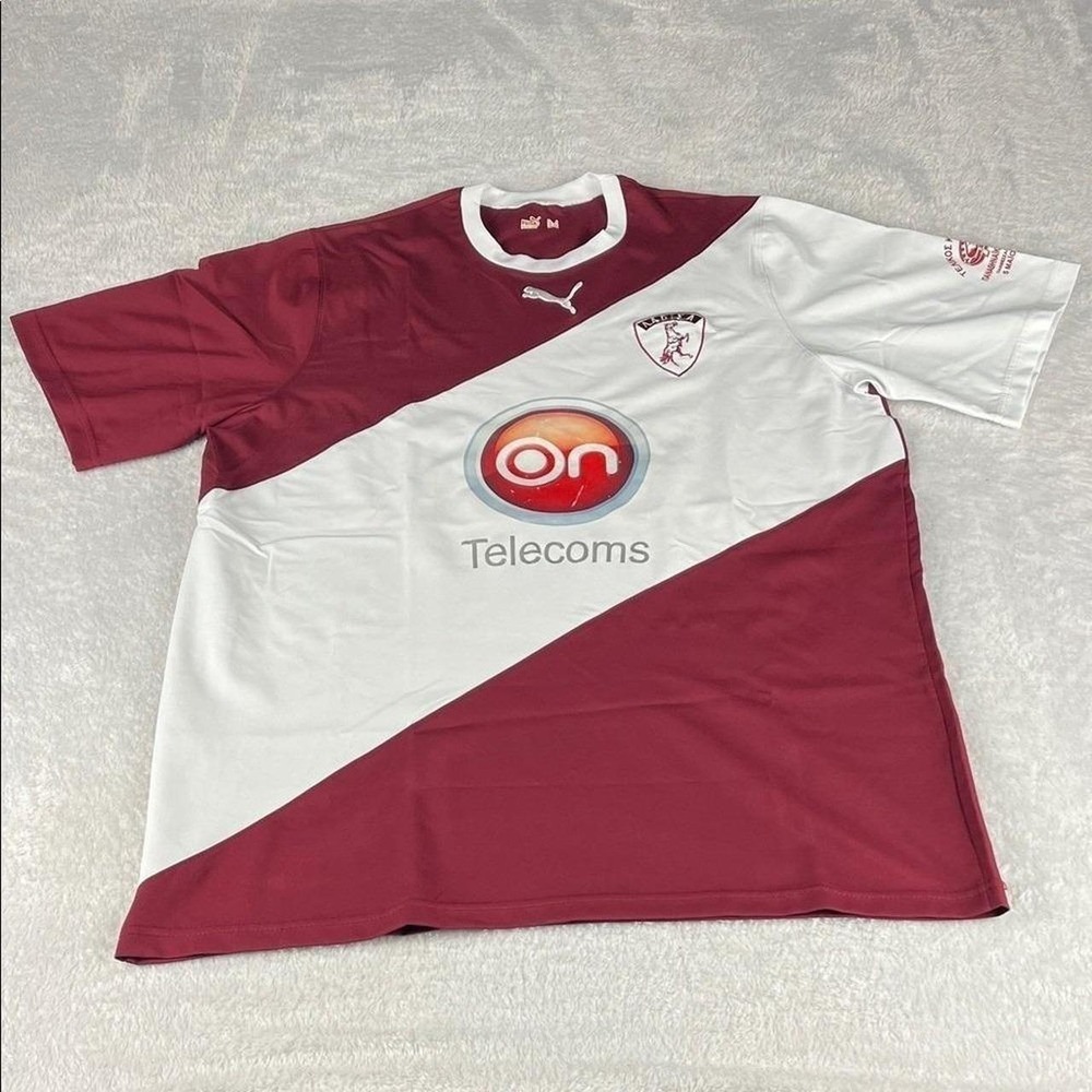 Puma Soccer Jersey Mens Med Maroon White Excellent 2007 Greek Cup Final AEL 1964